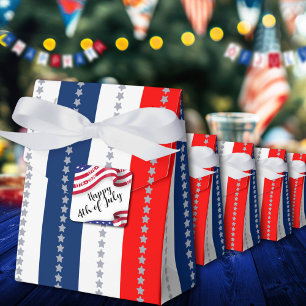 American Red White Blue Stars & Stripes Favour Box