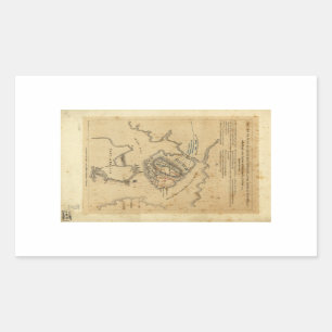 American Revolution Battle of Bunker Hill 1775 Rectangular Sticker