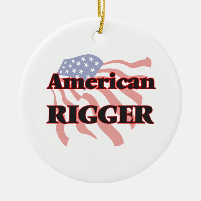 American Rigger Ceramic Tree Decoration (Front)