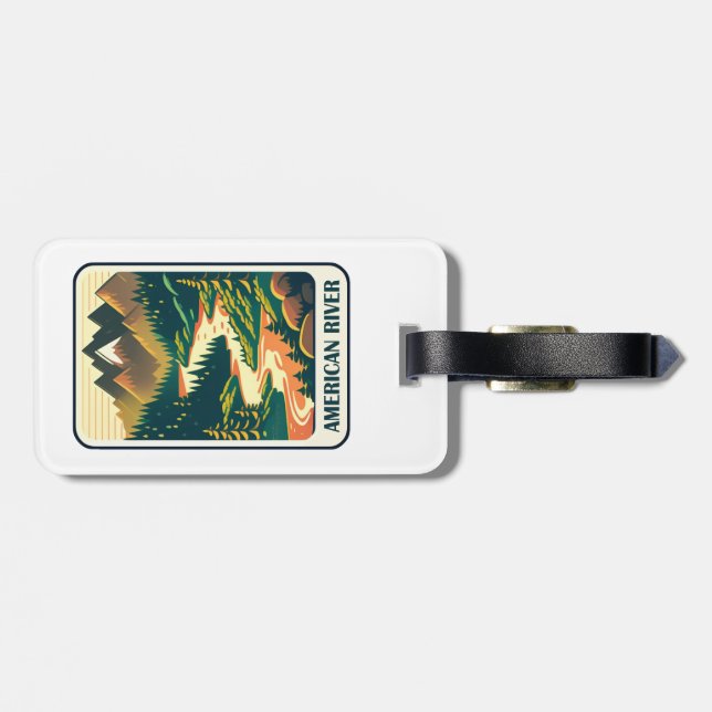 American River California Colours Luggage Tag (Back Horizontal)