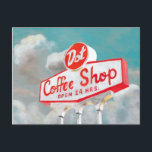 American Roadside | Coffee Shop Sign Postcard<br><div class="desc">American Roadside | Coffee Shop Sign  Artist: Naomi McCavitt</div>