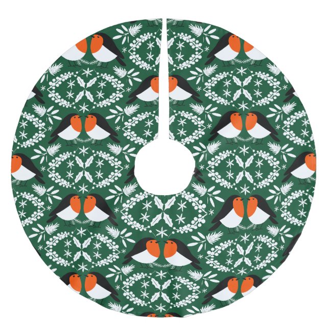  American Robin Brushed Polyester Tree Skirt (Front)