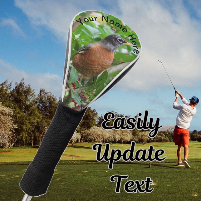 American Robin -  Driver Golf Club Cover (American Robin Golf Club cover)
