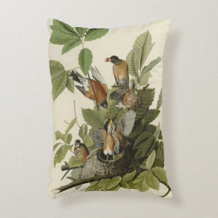 American Robin from Audubon's Birds of America Decorative Cushion