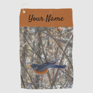 American Robin Golf Towel