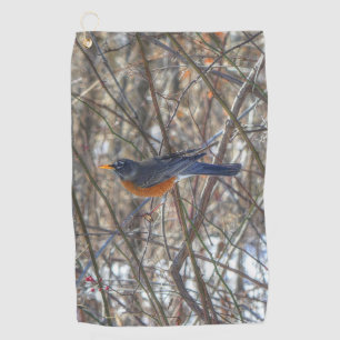 American Robin Golf Towel