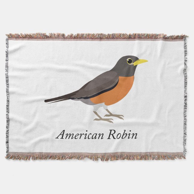 American Robin Throw Blanket (Front)