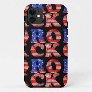 american rock music word flag iPhone 11 case