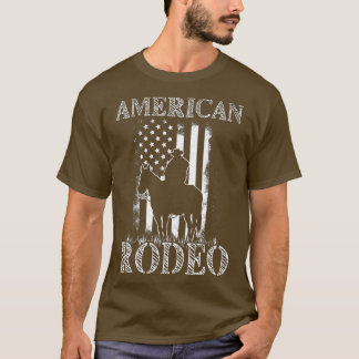 American Rodeo Cowboy Horse Bull Riding For Men Wo T-Shirt