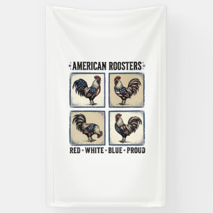 American Roosters Vintage Patriotic Shirt Design_1 Banner