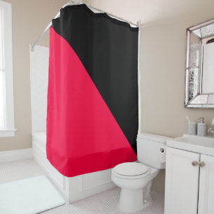 American Rose and Black Colours Shower Curtain