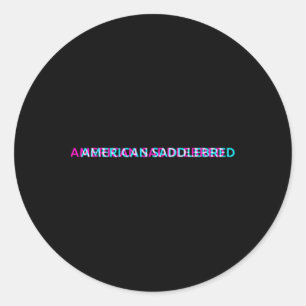 American Saddlebred Horse Breed Horseback Riding Classic Round Sticker