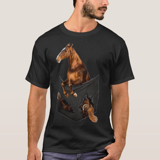 American Saddlebred horse in pocket  for women T-Shirt (Front)
