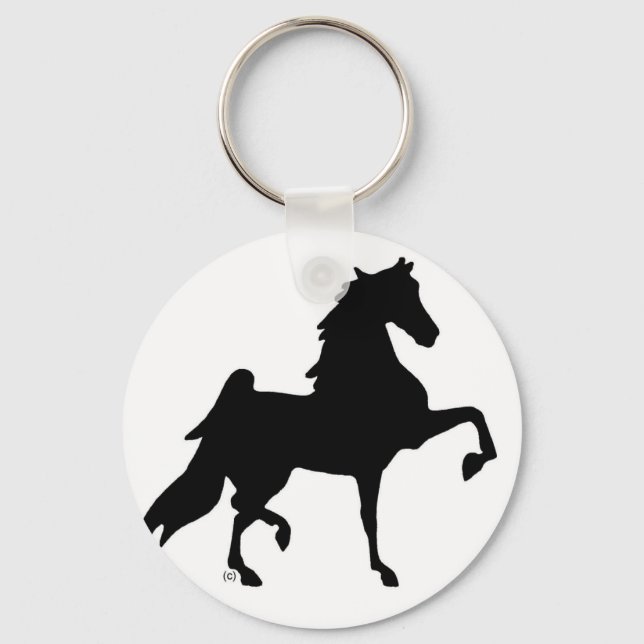 American Saddlebred Horse Key Ring (Front)