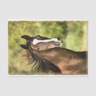 American Saddlebred Horse Watercolor Decoupage Tissue Paper