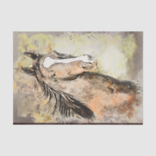 American Saddlebred Horse Watercolor Decoupage Tissue Paper