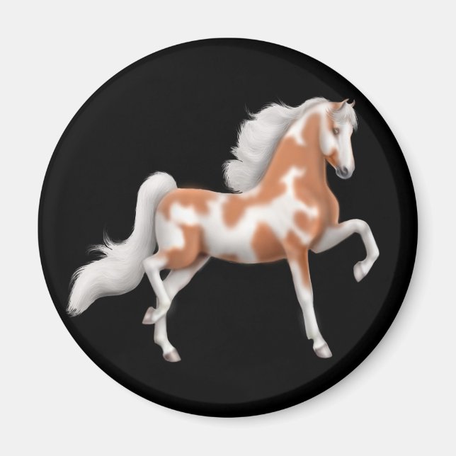 American Saddlebred Pinto Horse Magnet (Front)