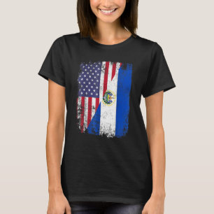 American Salvadorian Roots Half Usa El Salvador Fl T-Shirt