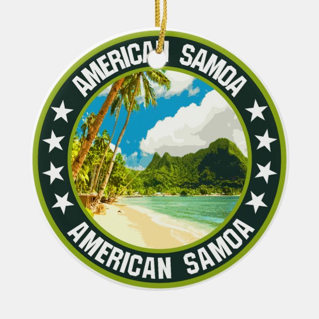 American Samoa                                     Ceramic Tree Decoration (Front)