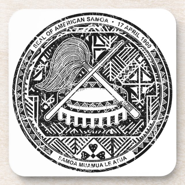American Samoa Coat Of Arms Coaster (Front)