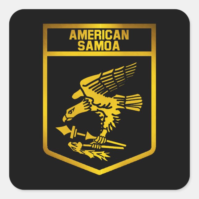 American Samoa Emblem Square Sticker (Front)