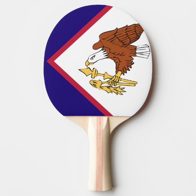American Samoa Flag Emblem Ping Pong Paddle (Front)