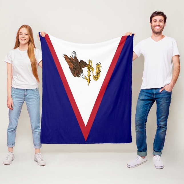 American Samoa flag Fleece Blanket (In Situ)