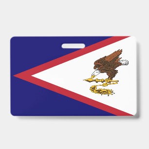 American Samoa flag ID Badge