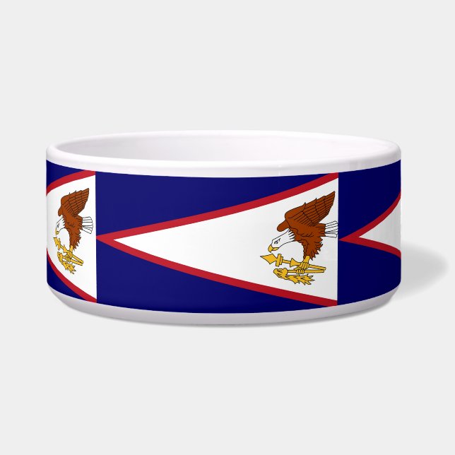 American Samoa Flag Pet Bowl (Front)