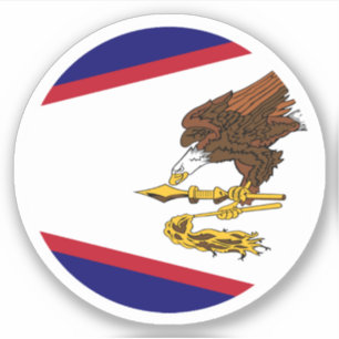 American Samoa Flag Round Sticker