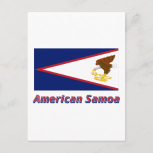 American Samoa Flag with Name Postcard