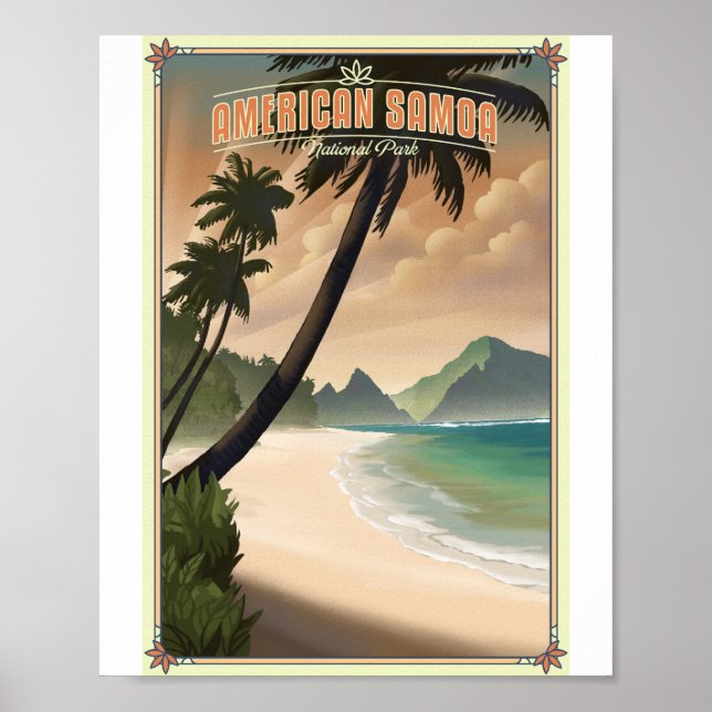 American Samoa National Park Litho Artwork Poster (Front)
