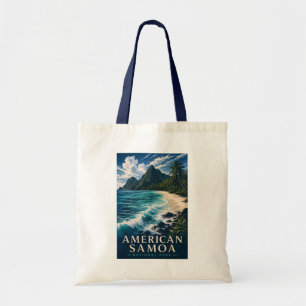 American Samoa National Park Modern Woodblock Tote Bag