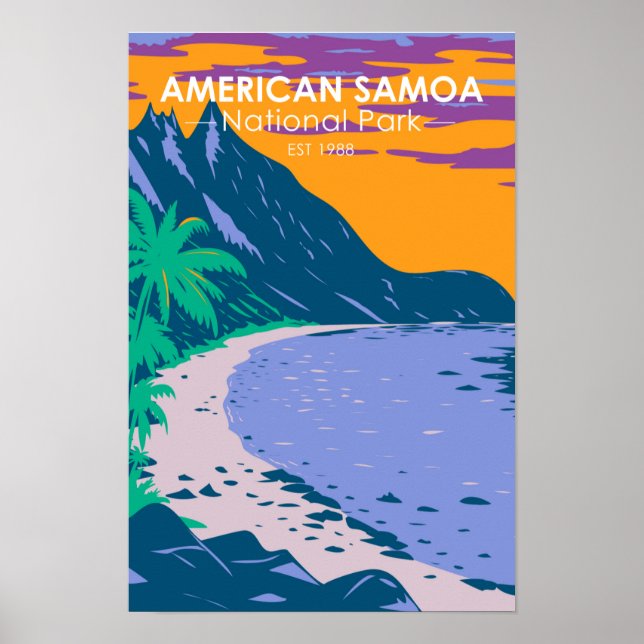 American Samoa National Park Ofu Beach Poster (Front)