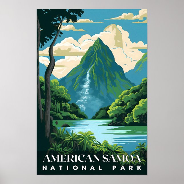 American Samoa National Park Travel Nature Forest Poster (Front)
