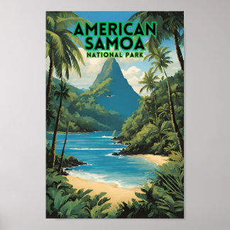 American Samoa National Park Travel Poster