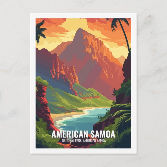 American Samoa National Park USA National Parks Postcard (Front)