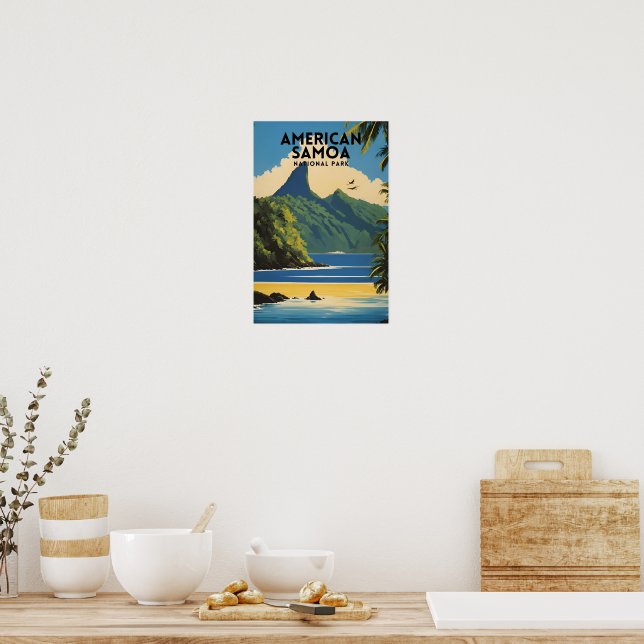 American Samoa National Park Vintage Poster (Kitchen)