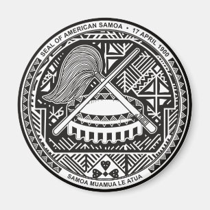 American Samoa Official Coat Of Arms Heraldry Symb Magnet