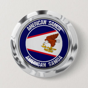 American Samoa Round Emblem 7.5 Cm Round Badge