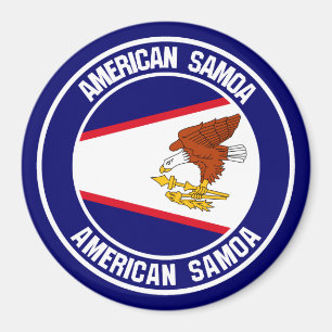 American Samoa Round Emblem Magnet
