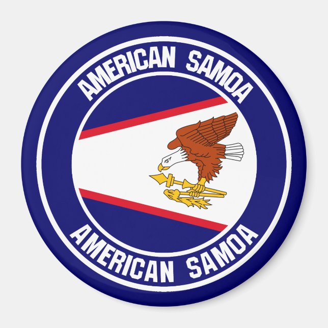 American Samoa Round Emblem Magnet (Front)