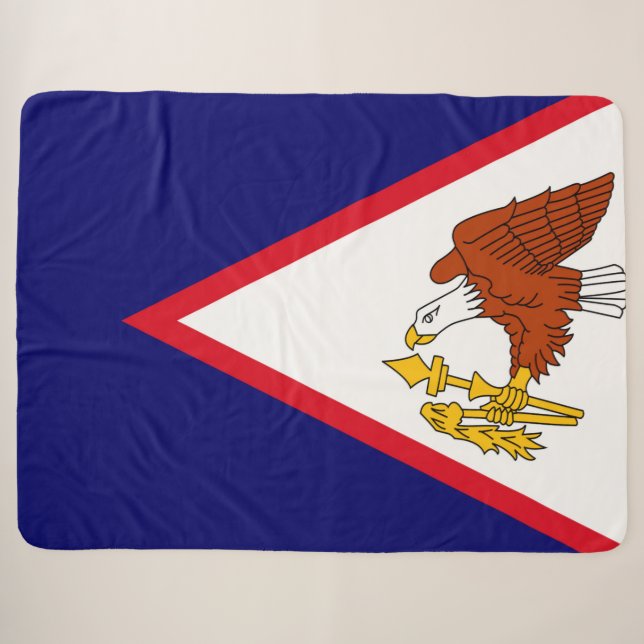 American Samoa Sherpa Blanket (Front (Horizontal))