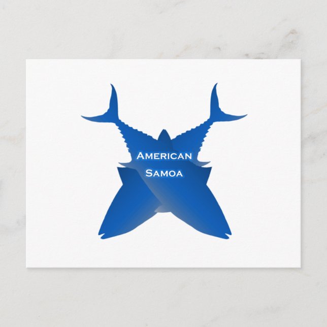 American Samoa Tuna (blue) Postcard (Front)