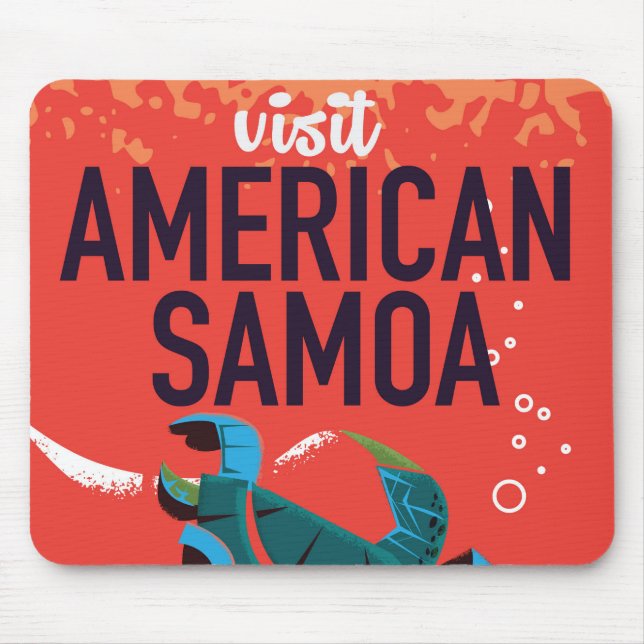 American Samoa Vintage Travel poster Mouse Pad (Front)