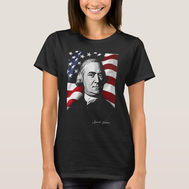 American samuel adams Eyes Flag Country T-Shirt (Front)