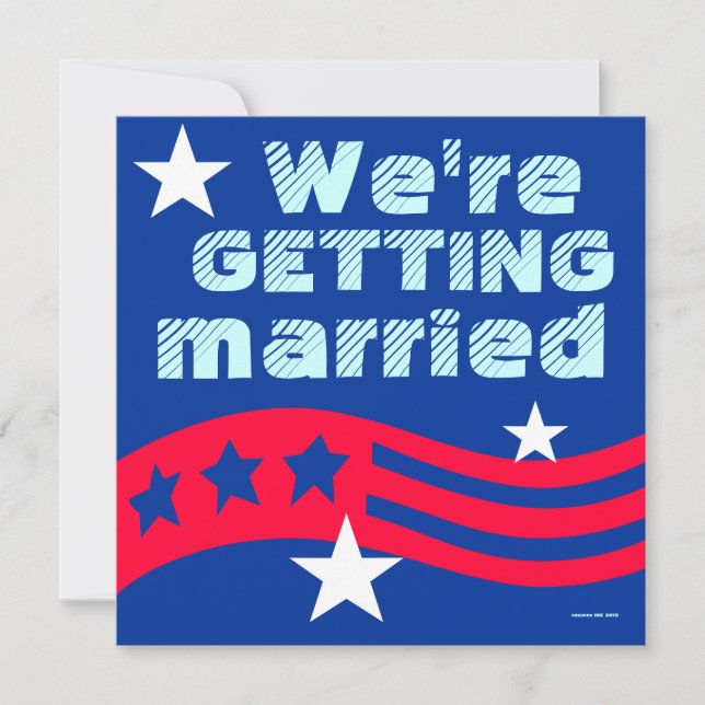 American Save The Date Wedding Announcement (Front)