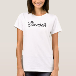 American Script Name Add Text Womens Modern T-Shirt