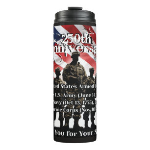 American Service Flag Thermal Tumbler