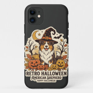 American Shepherd Halloween Retro Dog Lover Throw Case-Mate iPhone Case